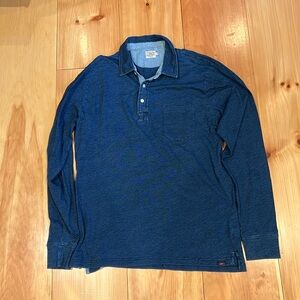 Faherty dark blue long sleeve shirt